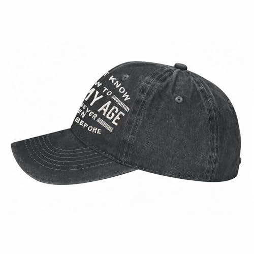 Act My Age Retirement Baseball Cap - Funny Dad Hat with Cross for Men