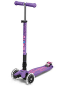 Kids Foldable LED Kids Scooter - Micro Maxi, 5-12 Years, Purple