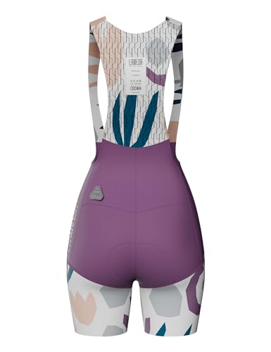 LAMEDA Women's Cycling Bib Shorts Small Purple Padded Biking Shorts UPF50+