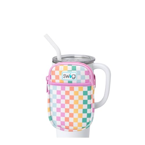 Check Mate Mega Mug Pouch Water Bottle Holder with Adjustable Strap - Phone Pocket