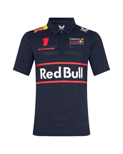 Castore Oracle Men’s Red Bull Racing F1 Polo Shirt Medium - Official Team Driver Apparel