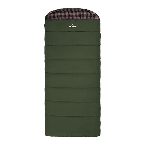 Kids Sleeping Bag - Teton Junior 0°F Green for Camping & Sleepovers