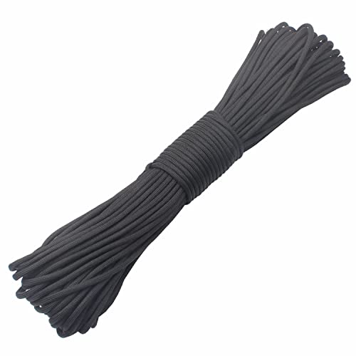 Paracord 550 Parachute Cord 9 Strand Black 100FT - Outdoor & Survival Gear