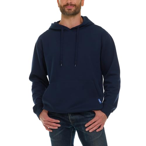 Wrangler Big & Tall Men's Navy Heavyweight Fleece Pullover Hoodie 3X Tall