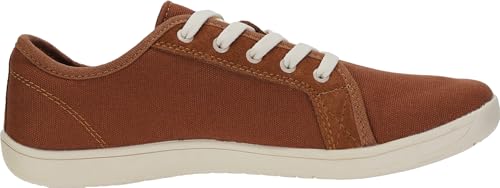 WHITIN Women's Canvas Barefoot Shoes Wide Sneakers - Brown Beige, Size 9