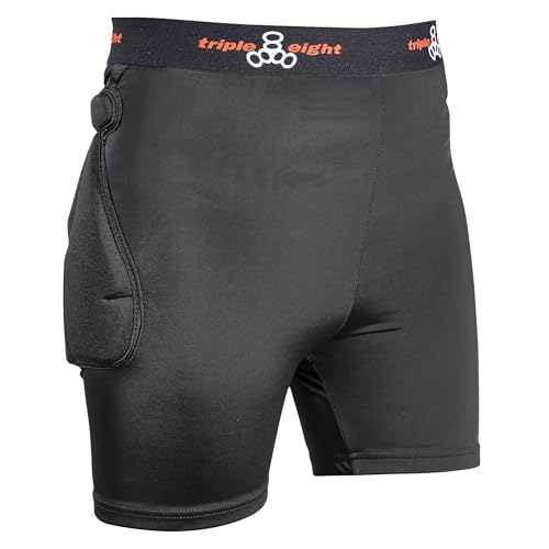Triple Eight Bumsaver II Padded Impact Shorts for Skateboarding & Snowboarding - Medium Black