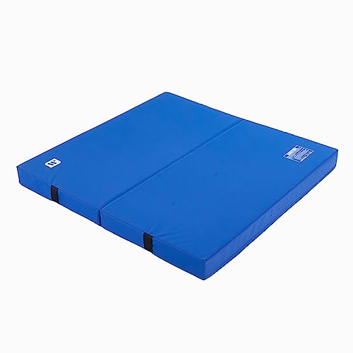 Blue 4ft x 4ft x 4in Gymnastics Crash Landing Mat - Tumbling & Cheerleading Safety