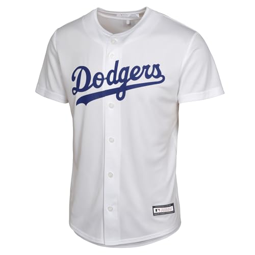 Kids MLB Los Angeles Dodgers Mookie Betts Jersey White 14-16