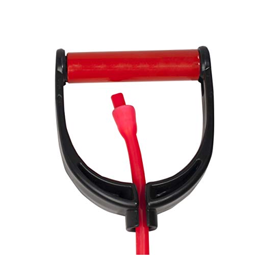 Resistance Cable Handles for Full-Body Workout and Rehabilitation - Black/Red