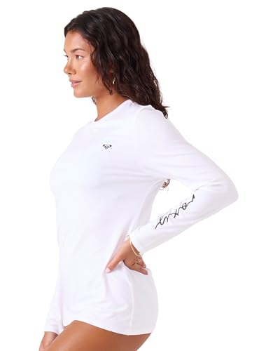 Roxy Women's Enjoy the Waves Long Sleeve Rash Guard - Medium / Snow