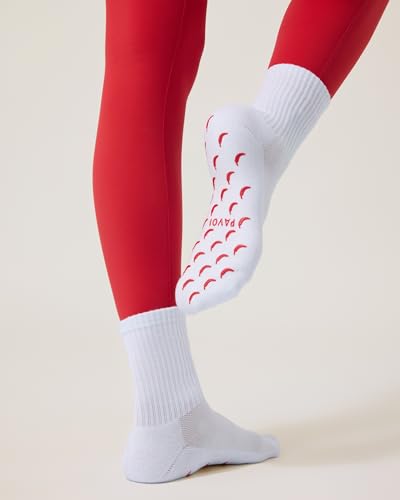 Pilates Socks with Grips for Women - Chili Pepper Non-Slip Grip Socks