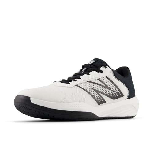New Balance Men's 696 V4 Hard Court Tennis Shoes 10.5 Wide White/Black