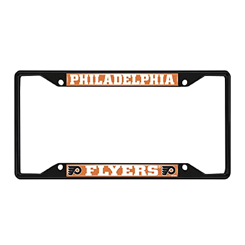 Philadelphia Flyers Metal License Plate Frame Black Finish - Team Logo
