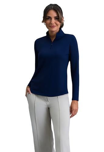 IBKUL White Medium Sun Protective UPF 50+ IceFil Long Sleeve Athletic Top