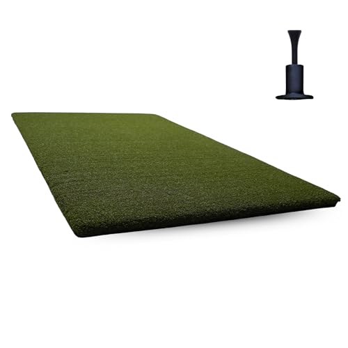 Real Feel Golf Mats 3x5-Foot Commercial Golf Practice Mat - Made in USA, Stable & Durable, Includes Adjustable Tee