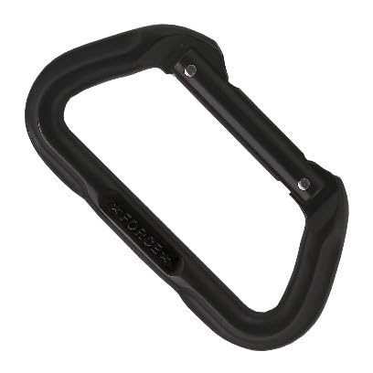 SMC Safety and Rescue Non-Locking Carabiner: Force Series D, Black - 62005