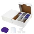 2 Pack Trading Card Storage Box 4200 Capacity with Dividers & Sleeves for MTG, TCG, Sports Cards