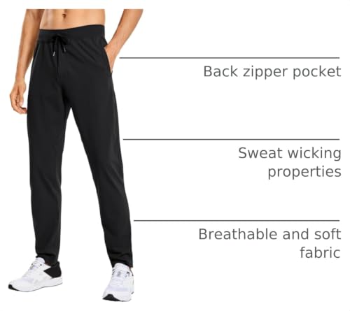 CRZ YOGA 4-Way Stretch Workout Pants - Medium Black 30"