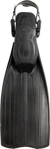 Cressi Pro Light Open Heel Diving Fins - Lightweight, Well-Balanced, Black / M/L