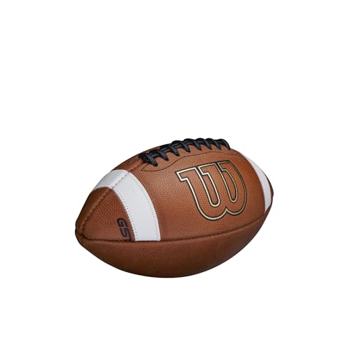 Youth Brown Leather Football - Wilson GST Game Ball, Multiple Sizes & Styles