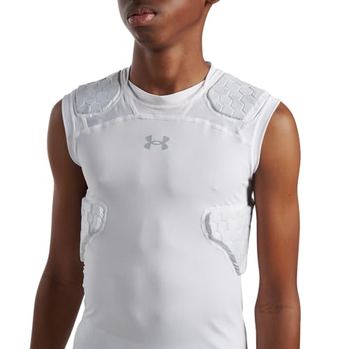 Under Armour Gameday Pro 5-Pad Youth Football Compression Shirt White Camo Large
