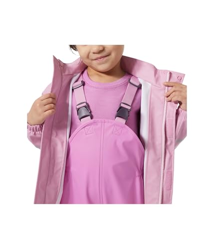 Helly Hansen Kids Bergen 2.0 Waterproof Rain Suit with Bib & Overalls, Meta Pink, Little Kids