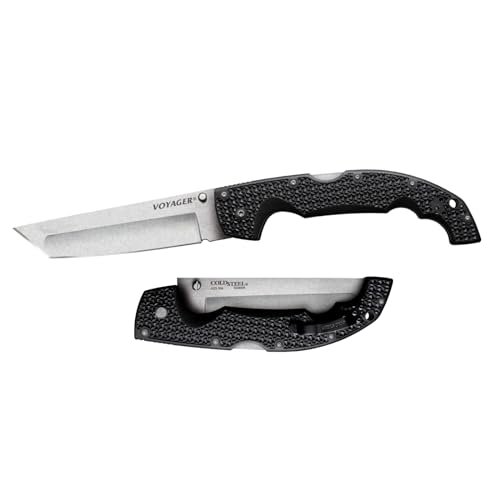 Cold Steel XL Voyager Tanto Point Folding Knife 5.5" AUS10A Blade, Rugged EDC
