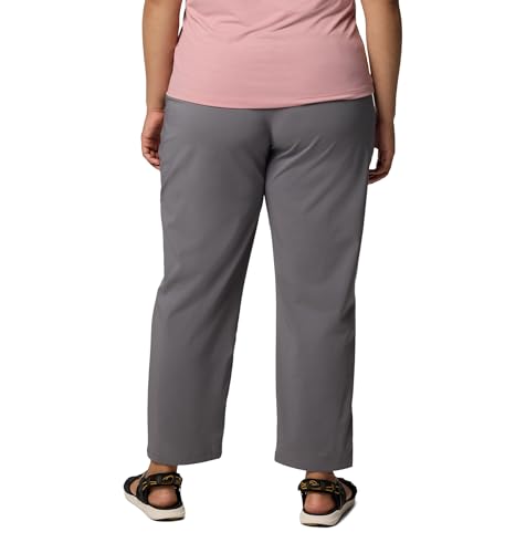 Women's All-Season Stretch Pull-On Pants with UPF 50 Rain and Stain Resistance - City Grey, Large