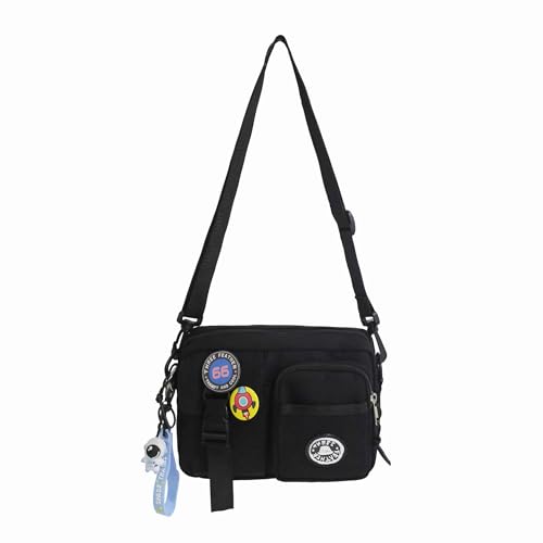 Men's Crossbody Bag Messenger Sling Shoulder Bag with Space Badge