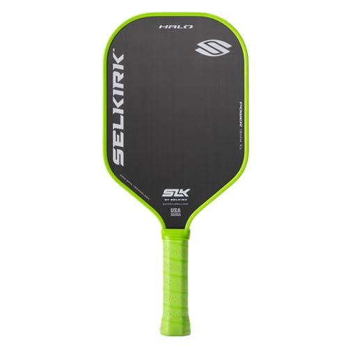 Selkirk Sport SLK Halo Power XL Pickleball Paddle Green 2024 - Raw Carbon Fiber, Extended Reach