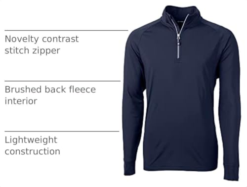 Mens Adapt Eco Knit Quarter Zip Pullover - Large Navy Blue