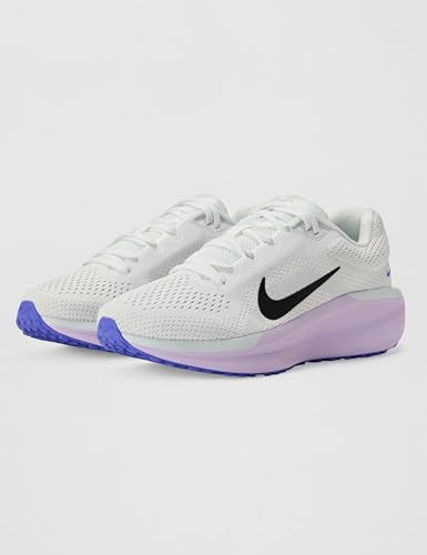 Nike Women's Winflo 11 Road Running Shoes - Summit White/Black/Violet Mist/Sapphire, Size 7.5