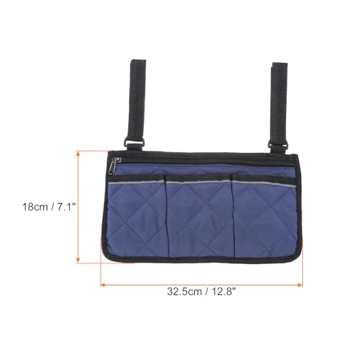 PATIKIL Teal Blue Waterproof Beach Chair Armrest Organizer with 4 Pockets