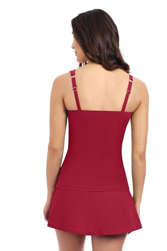 Profile by Gottex Women's D-Cup Tankini Top Brick Size 36 Tutti Frutti with Underwire
