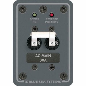 Blue Sea Systems 30A Traditional Metal AC Main Panel - Marine & RV Power Distribution