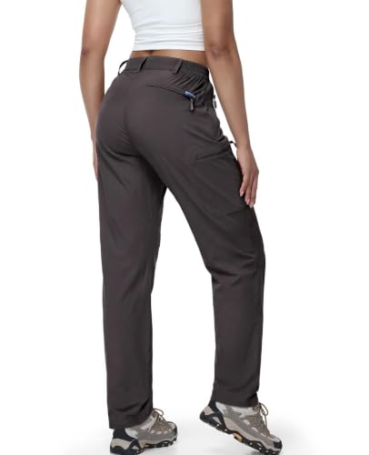 Haimont Women's Lightweight Hiking Cargo Pants with Zip Pockets - Medium / 27" Inseam, Graphite Grey