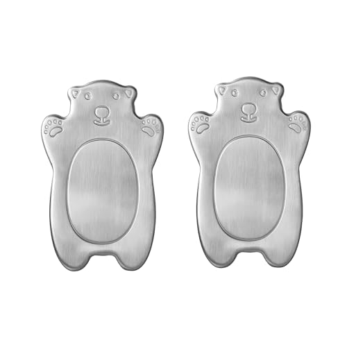 Stainless Steel Polar Bear Ice Packs Set of 2 - Food Safe, Reusable Lunch Cooler