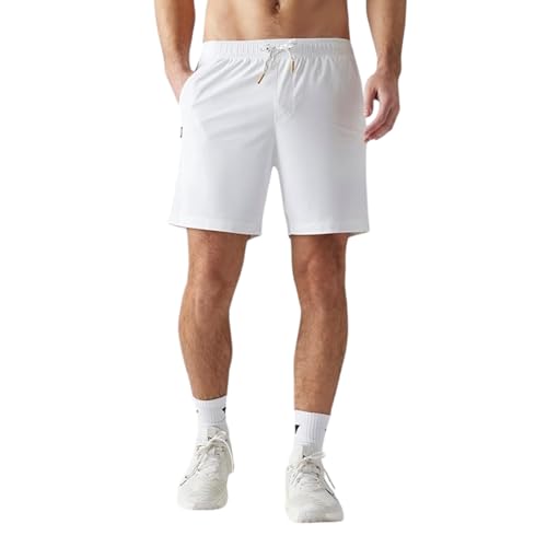 Rhone Men’s 7” Pursuit Shorts Small Bright White – Gym Shorts with Liner & Moisture Wicking