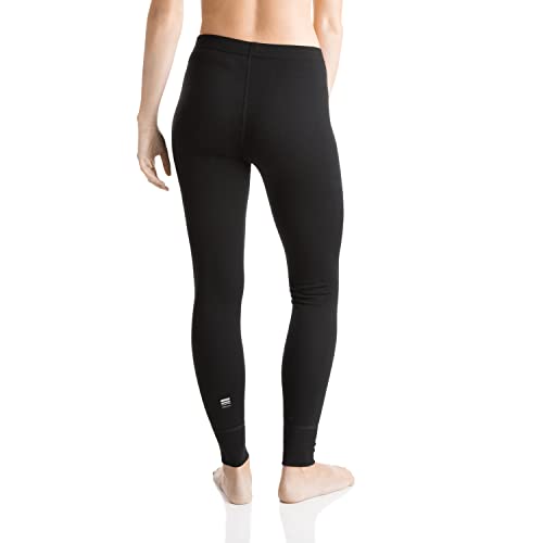 MERIWOOL Womens Merino Wool Base Layer Thermal Pants Medium Black