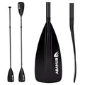 Abahub Black 4-Section Carbon Fiber SUP Kayak Paddle - Lightweight & Adjustable