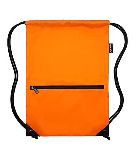 HOLYLUCK Drawstring Backpack Bag Sport Gym Sackpack - Orange