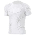 Mens White Padded Compression Football Shirt Impact Ribs Chest Protector Small