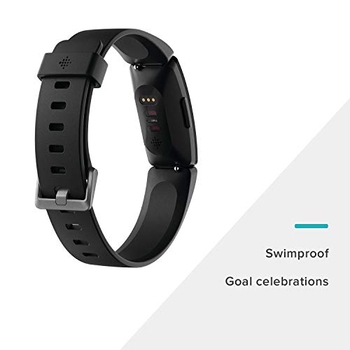 Fitbit Inspire HR Heart Rate & Fitness Tracker with Black Band – Water-Resistant, 24/7 Monitoring