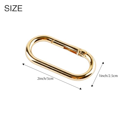 27 Gold Oval Spring Carabiner Keychain Clips for Bags & Crafts