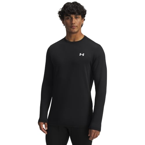 Under Armour Men's Packaged Base 4.0 Crew - Large, Black & White Cold Weather Baselayer