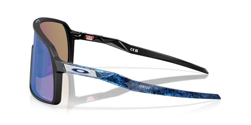 Men's Oakley Sutro Rectangular Sunglasses - Matte Black Prizm Sapphi 37mm