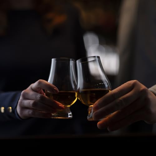 Glencairn Whisky Glass Set of 12 - Transparent Lead-Free Crystal, Gift Box