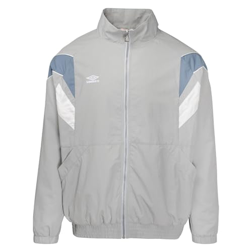 Umbro Men's Relaxed Track Jacket - Pearl Blue / Blue Mirage / Brillant White, Medium