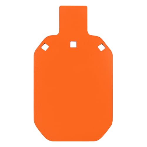 Neon Orange 12x20 Inch AR500 Steel Shooting Target - Silhouette Gong for Pistol & Rifle Training