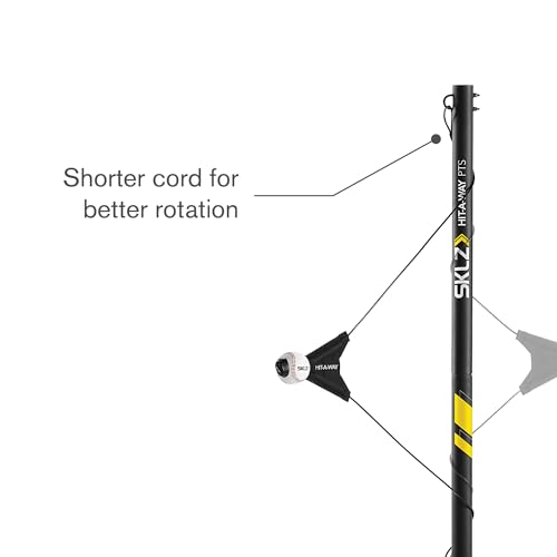 SKLZ Hit-A-Way Youth Baseball Swing Trainer - Portable Solo Batting Practice with Stand, Tethered Ball, Adjustable for Ages 13 & Under